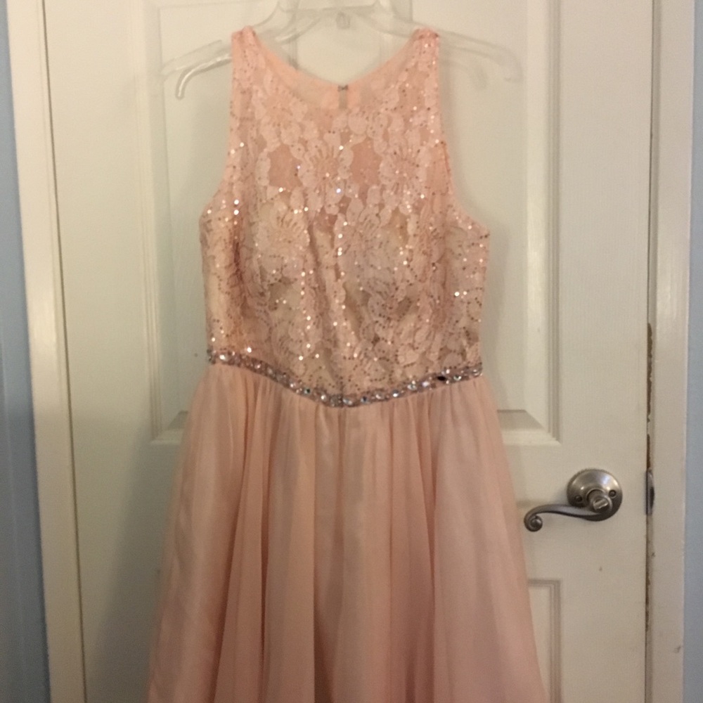 Pink Sequin Formal Dress